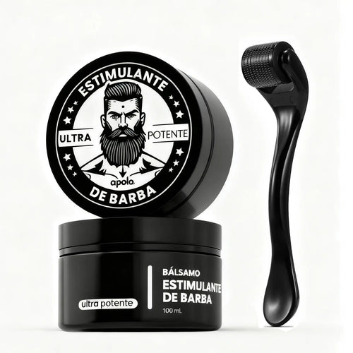 Men's Beard Balm and Grooming Roller Set