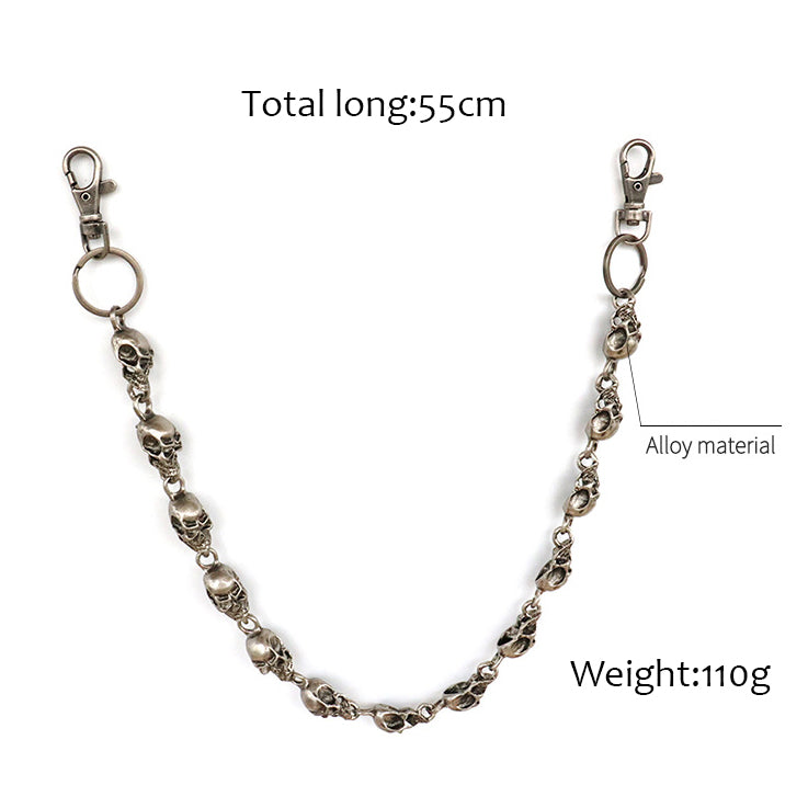 Retro Punk Skull Pants Chain