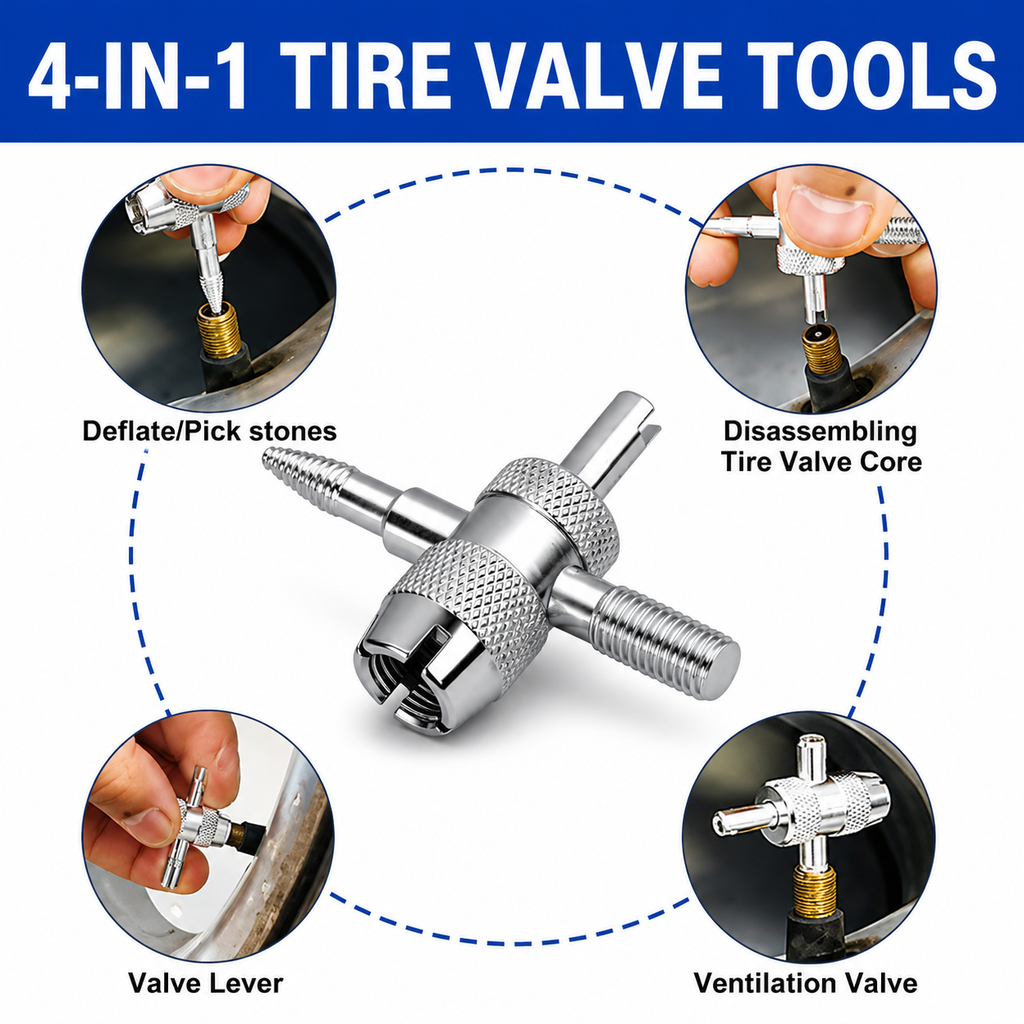 Quick-Change Tire Valve Stem Repair Tool Kit