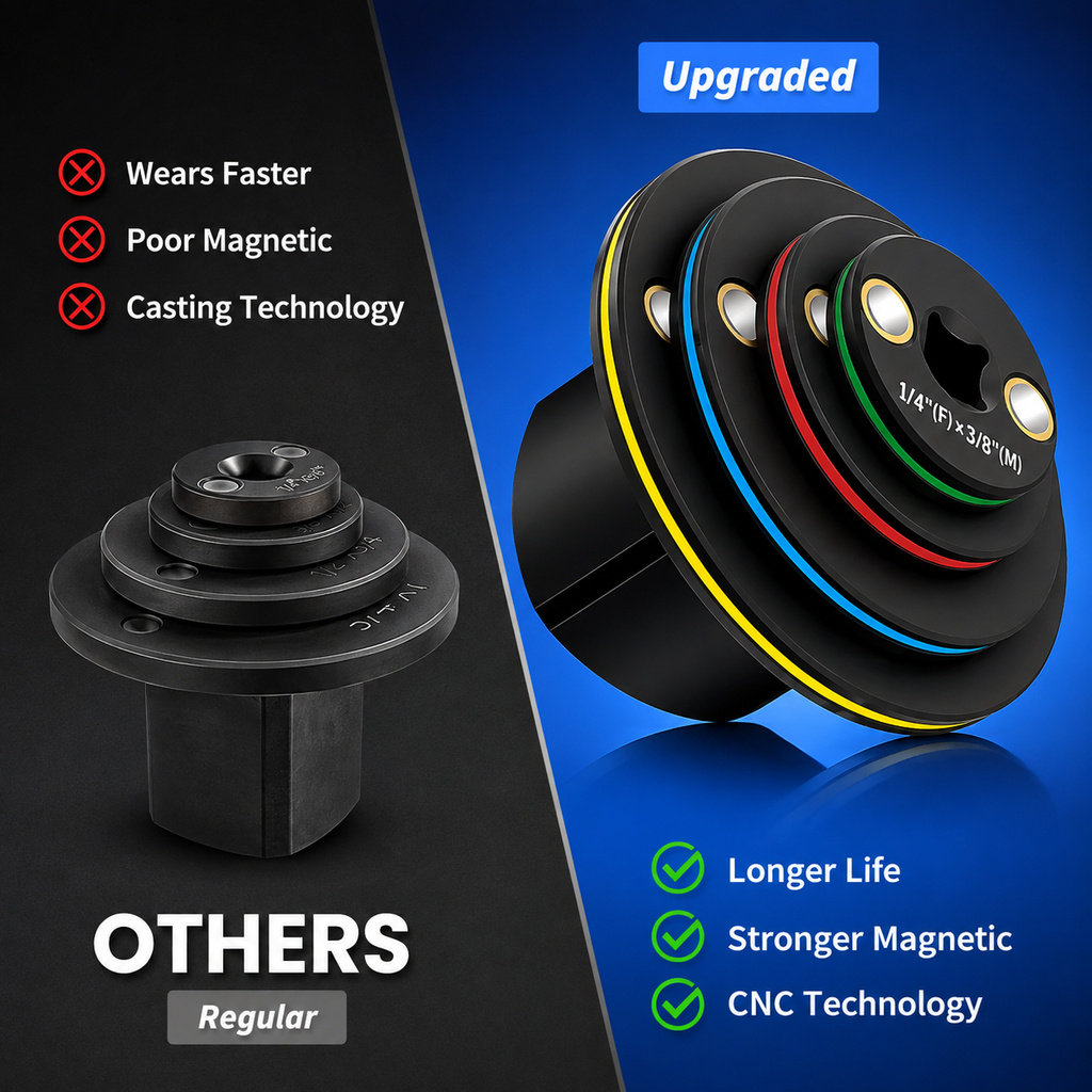 4-Piece Low Profile Socket Adapter Set — More Drive Options in Less Space
