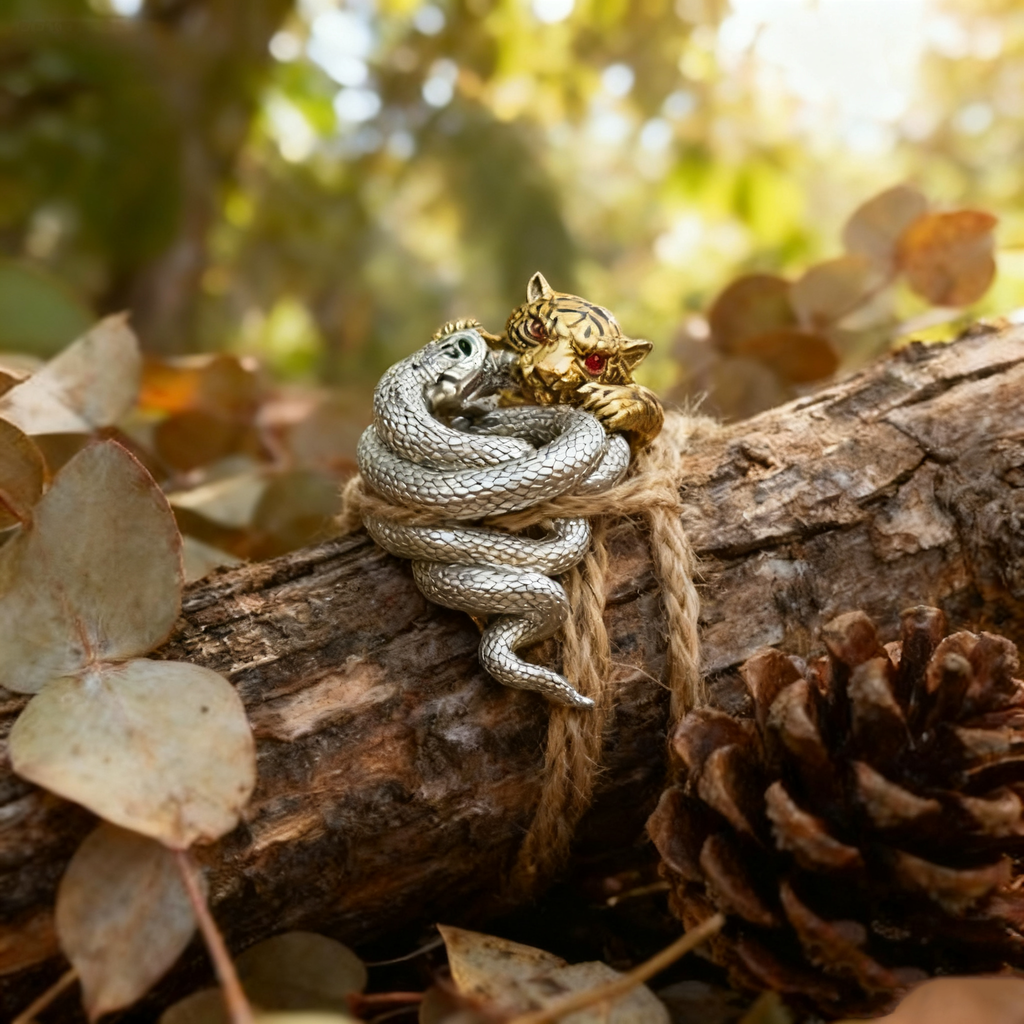 The battle between snake and tiger