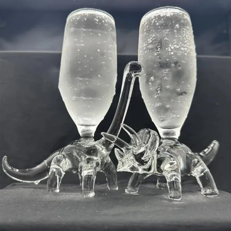 Dinosaur Champagne Glass