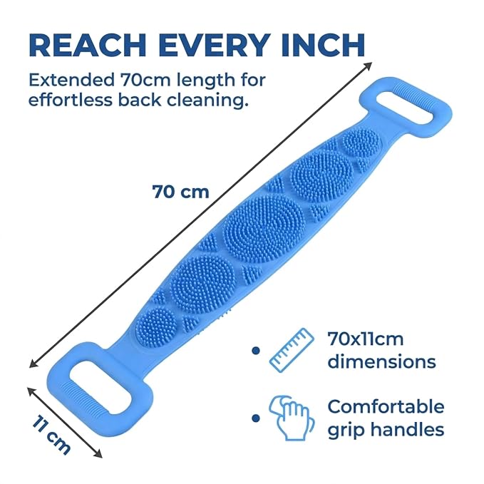 ReachClean Dual-Sided Silicone Back Scrubber