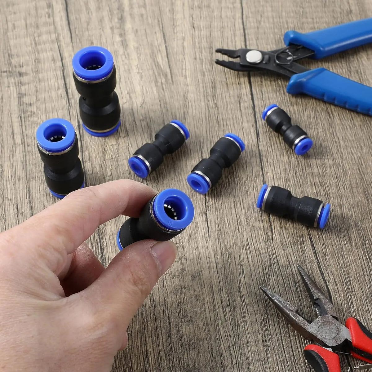 80-Piece Push-to-Connect Pneumatic Fitting Kit