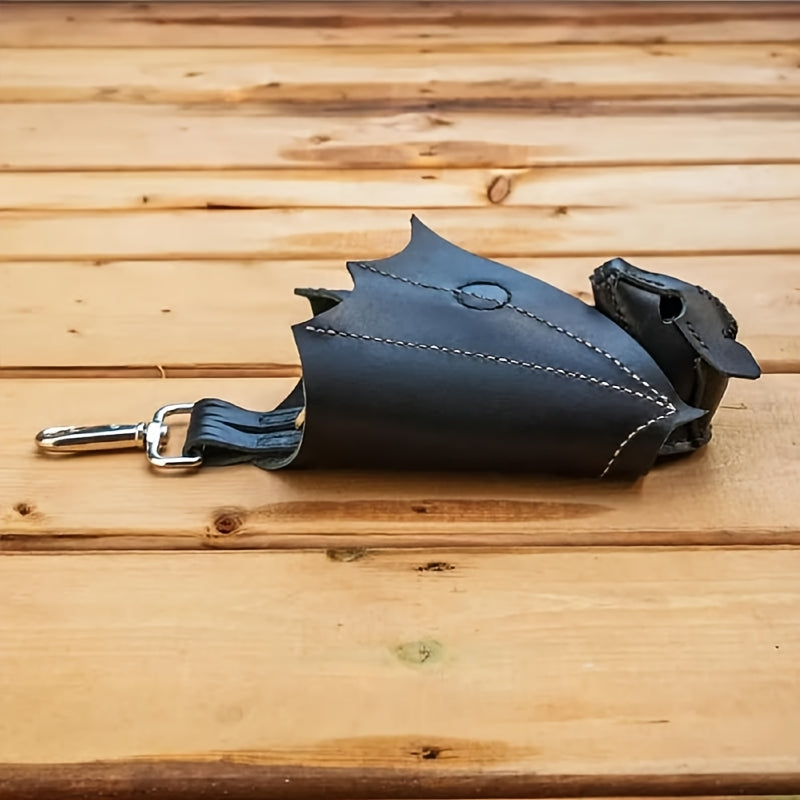 Handmade leather bat wallet