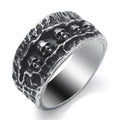 Hip Hop Punk Skull Sterling Silver Ring