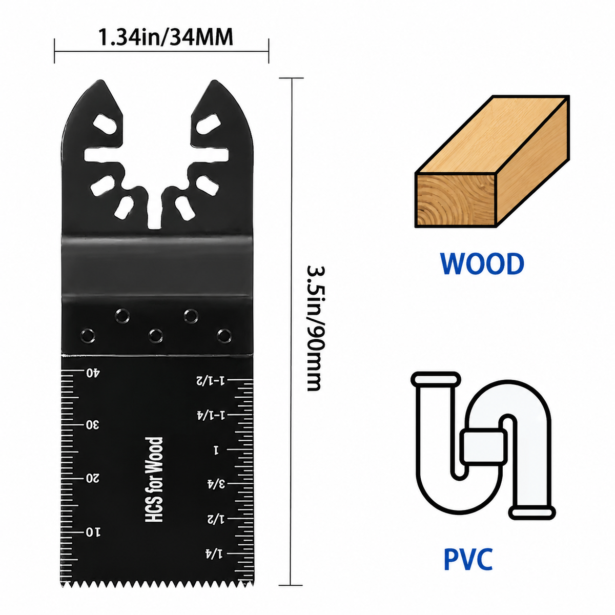 Titanium Oscillating Multi-Tool Blade