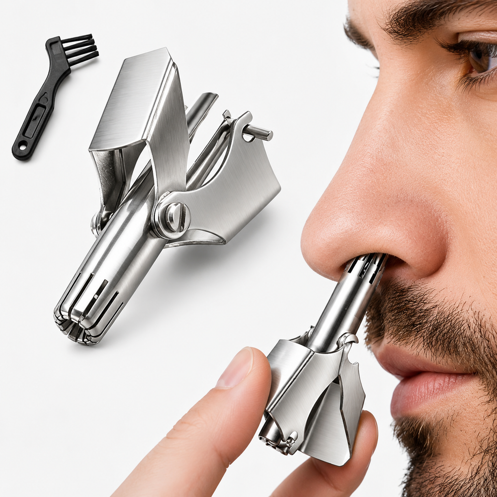Manual Stainless Steel Nose Hair Trimmer – Simple, Precise Grooming Anywhere