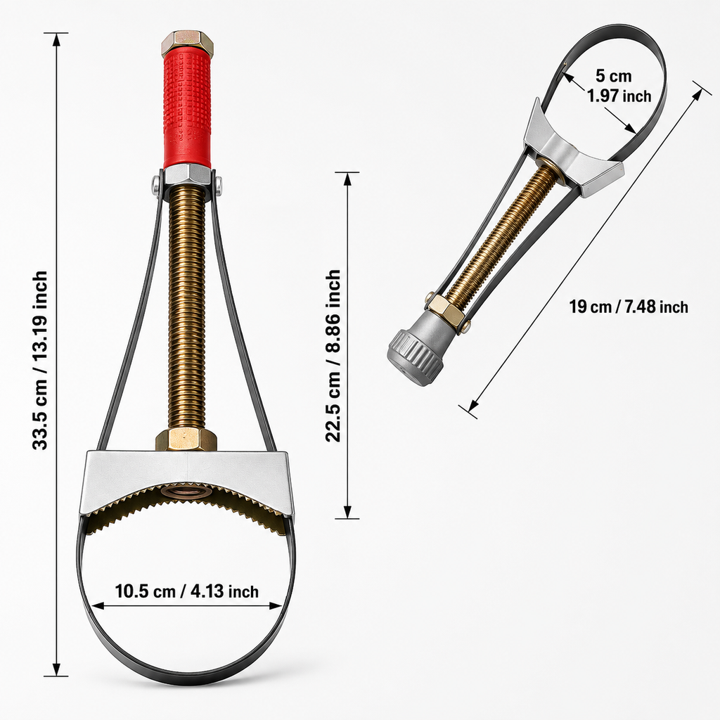 Adjustable Oil Filter Strap Wrench Set – Get a Better Grip on Stubborn Filters