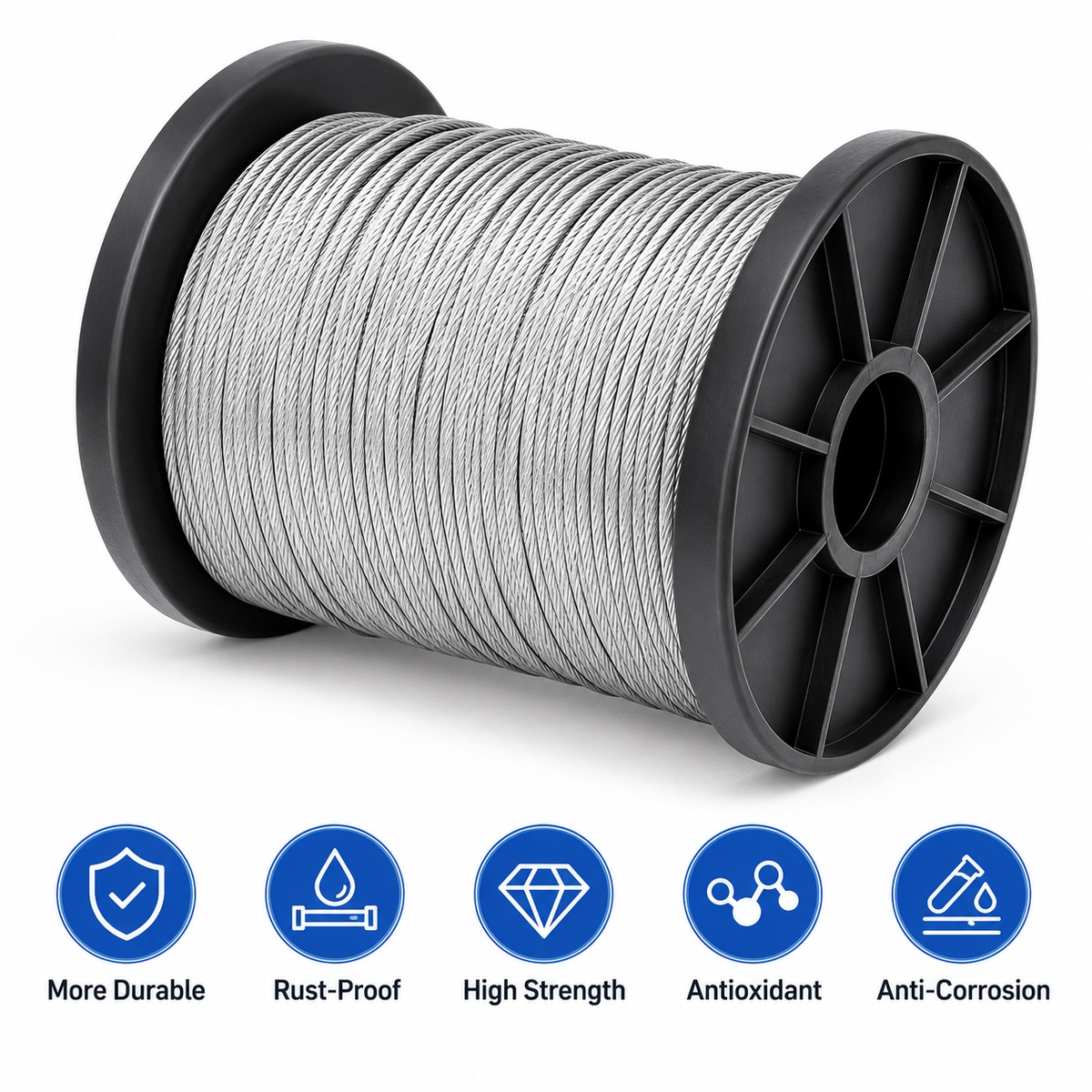 T316 Stainless Steel Wire Rope — Flexible Strength for Everyday Projects