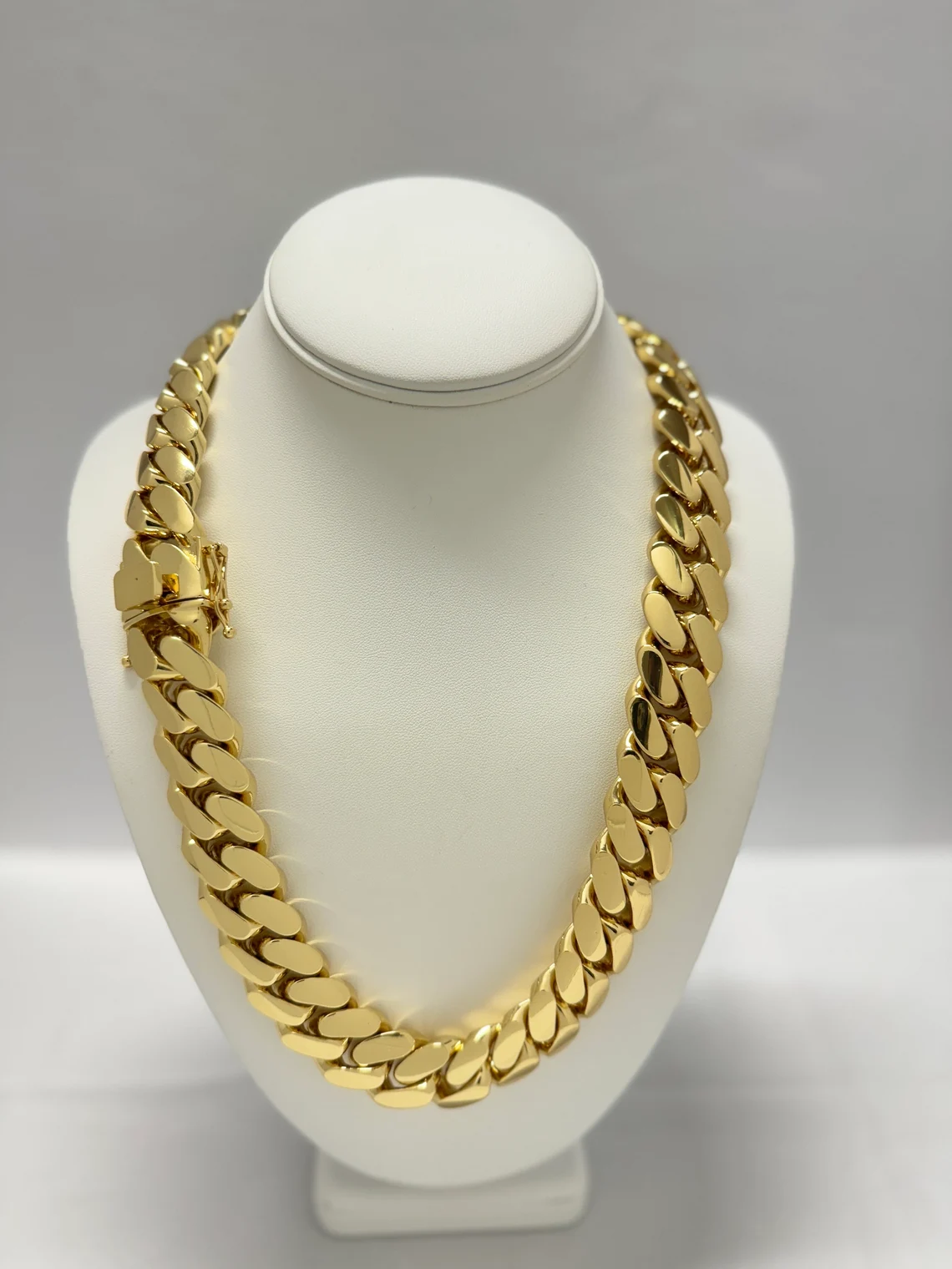 12mm 18K Gold Cuban Chain and Bracelet Set