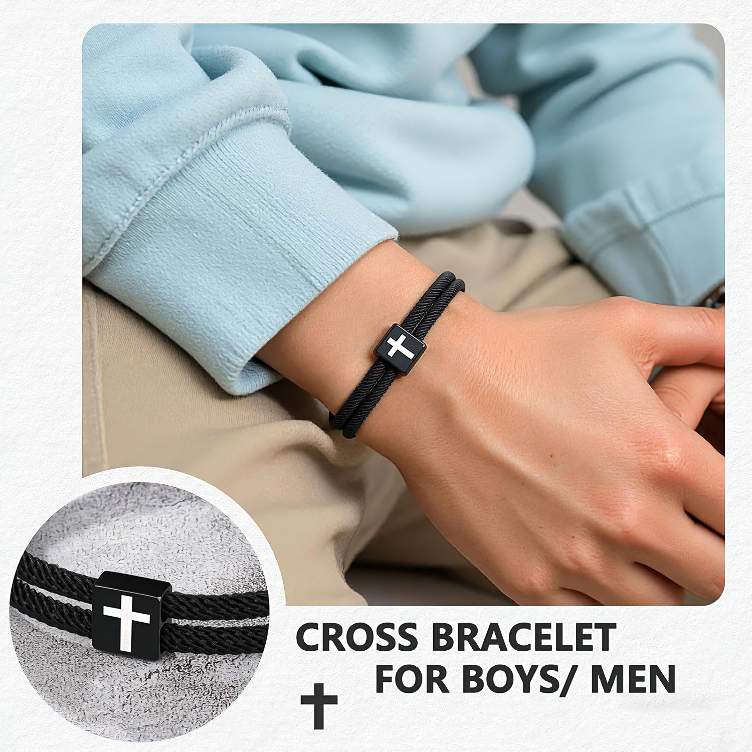 Cross paracord bracelet