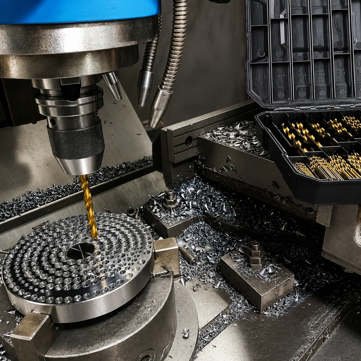 99-Piece Titanium-Coated HSS Drill Bit Set