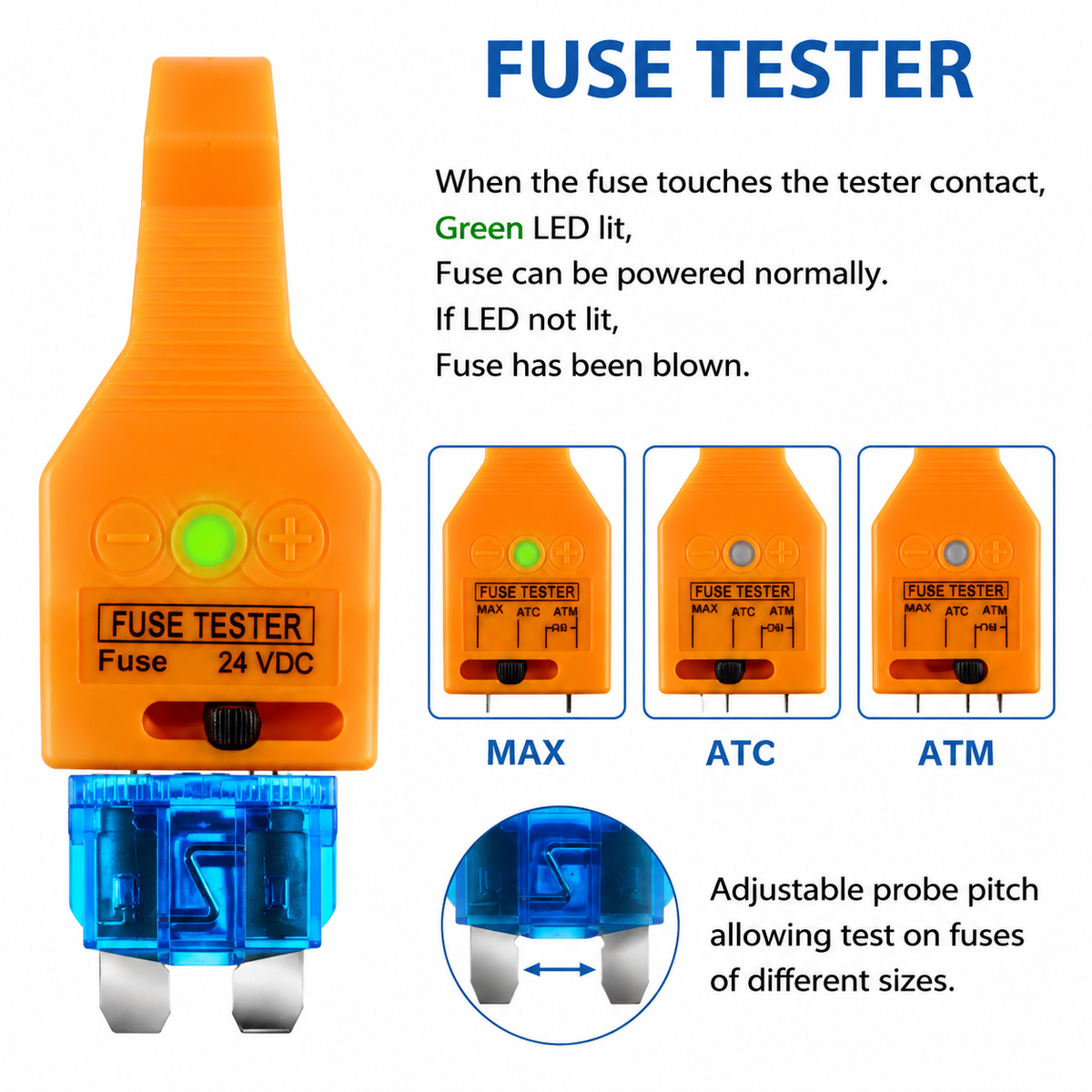 2-in-1 Automotive Fuse Tester