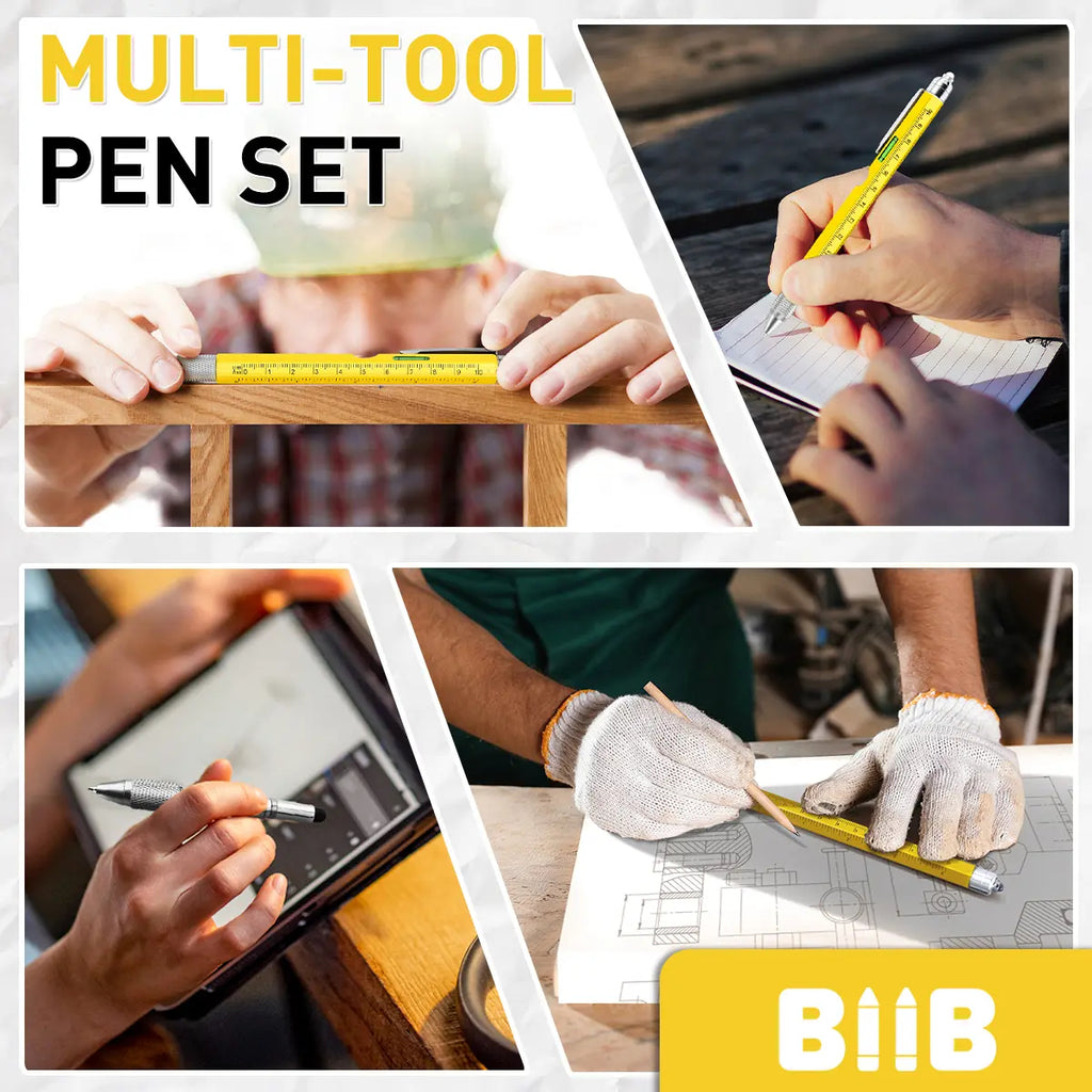 9-in-1 LED Multi-Tool Pen with Level