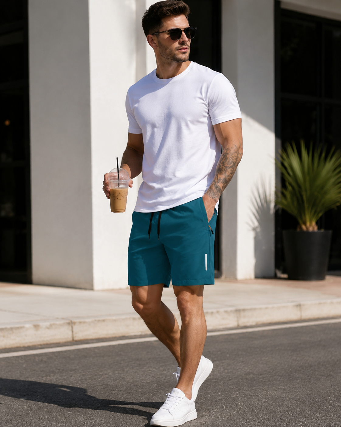 Men’s Quick Dry Athletic Shorts 7” Lightweight Summer Gym Beach Shorts