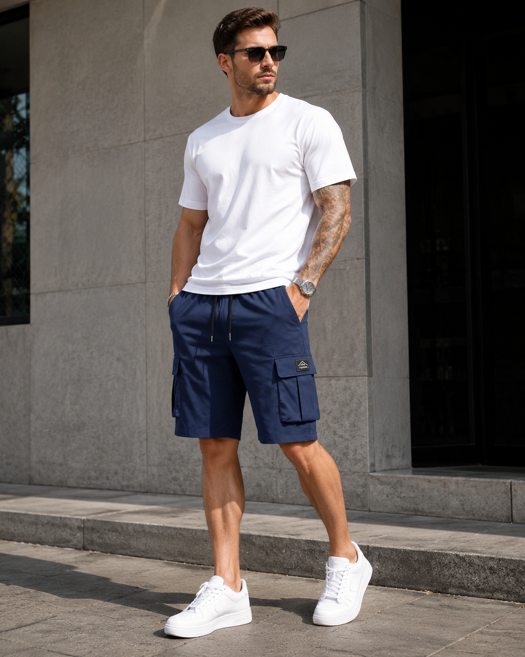 Men’s Cargo Utility Shorts – Lightweight Relaxed Fit Summer Streetwear Shorts