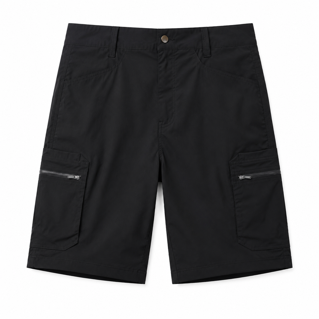 Men’s Lightweight Cargo Shorts – Stretch Utility Work Shorts with Zipper Pockets