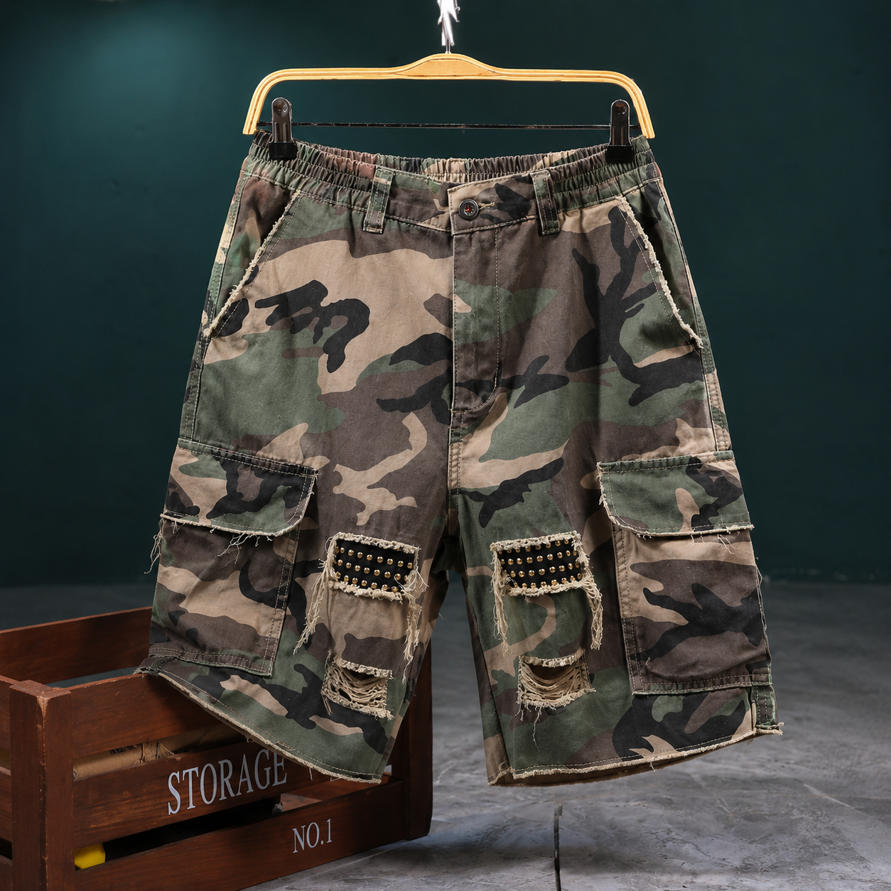 Men’s Camo Cargo Shorts – Military Style Multi-Pocket Relaxed Fit Utility Shorts