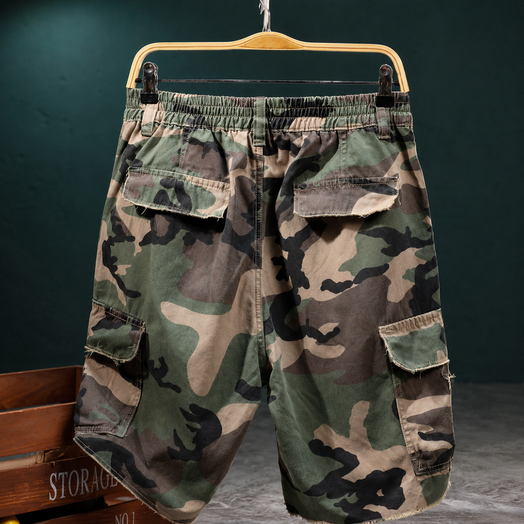 Men’s Camo Cargo Shorts – Military Style Multi-Pocket Relaxed Fit Utility Shorts