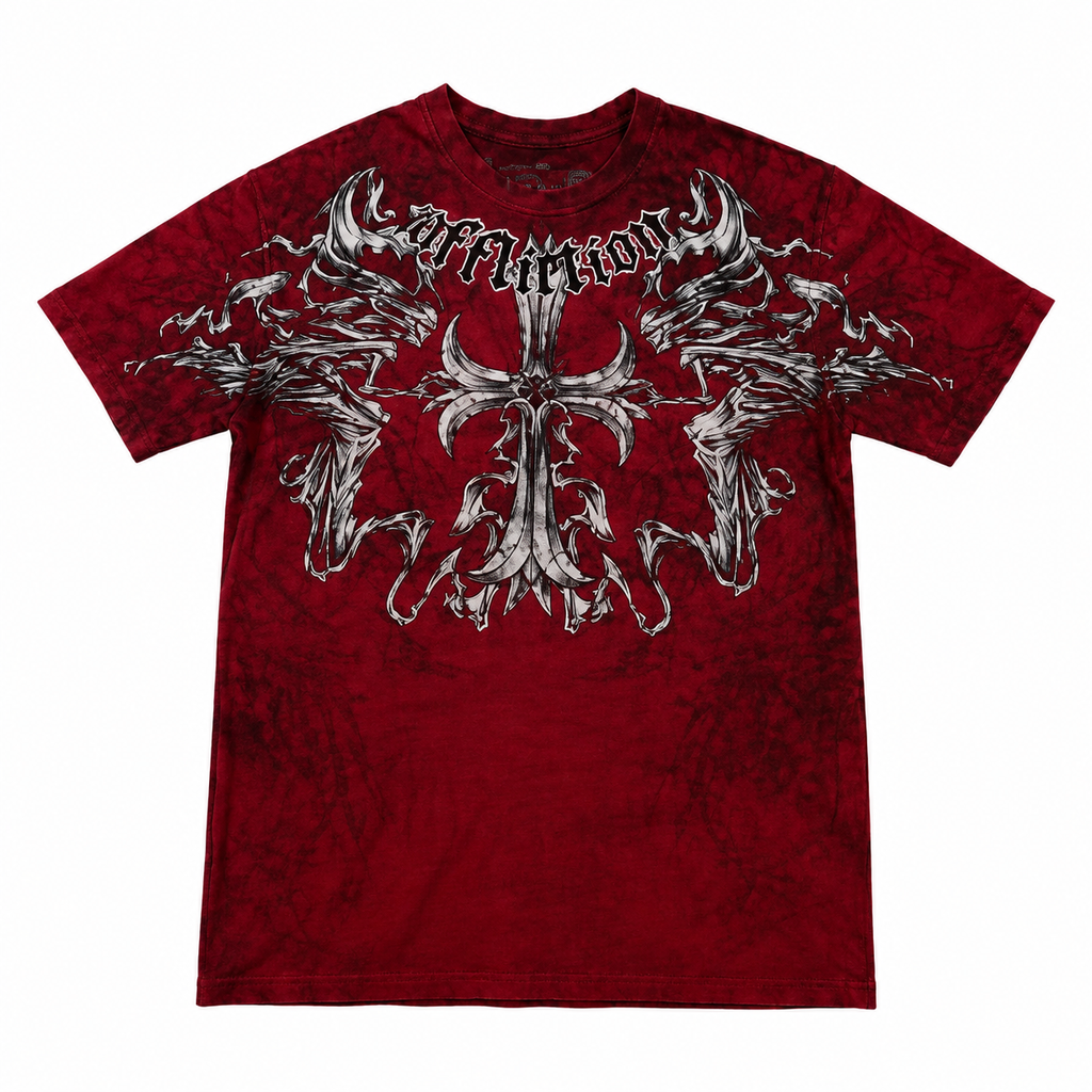 Rebel Flame Tribal Skull Graphic Tee – Vintage Washed Streetwear T-Shirt for Men