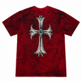 Rebel Flame Tribal Skull Graphic Tee – Vintage Washed Streetwear T-Shirt for Men