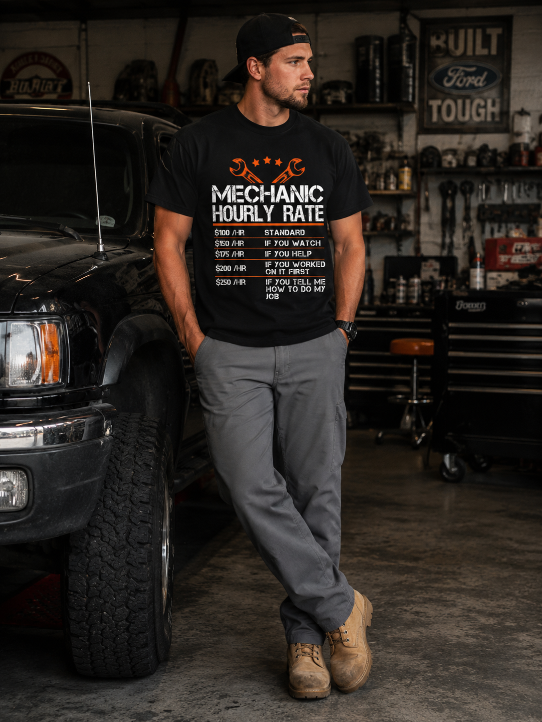 Men's Mechanic Humor Graphic T-Shirt – Vintage Garage Streetwear Tee