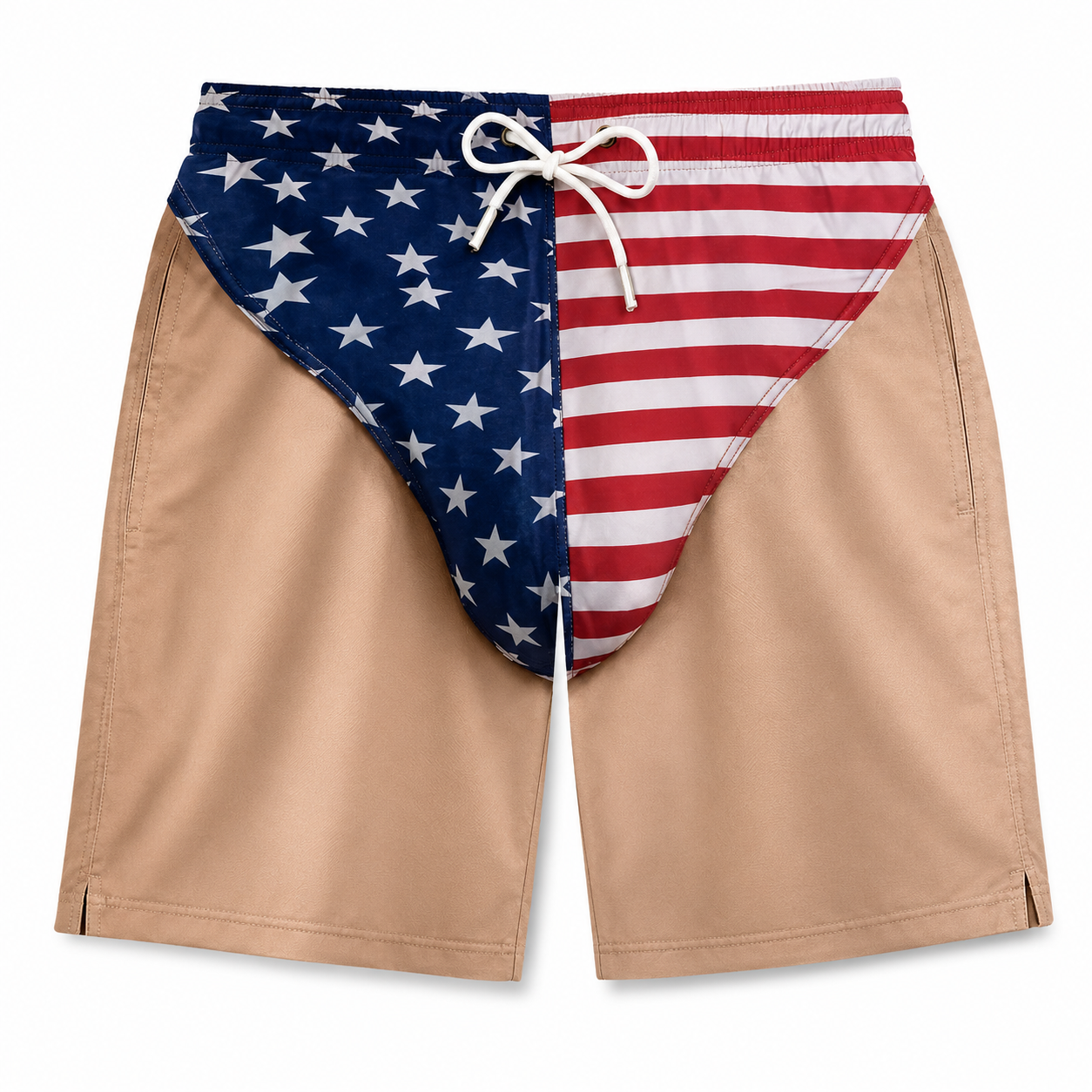 Funny Patriotic Beach Shorts for Men