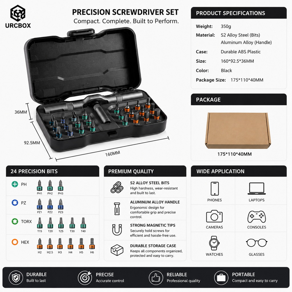 TorqueFlex Ratchet Driver Tool Kit