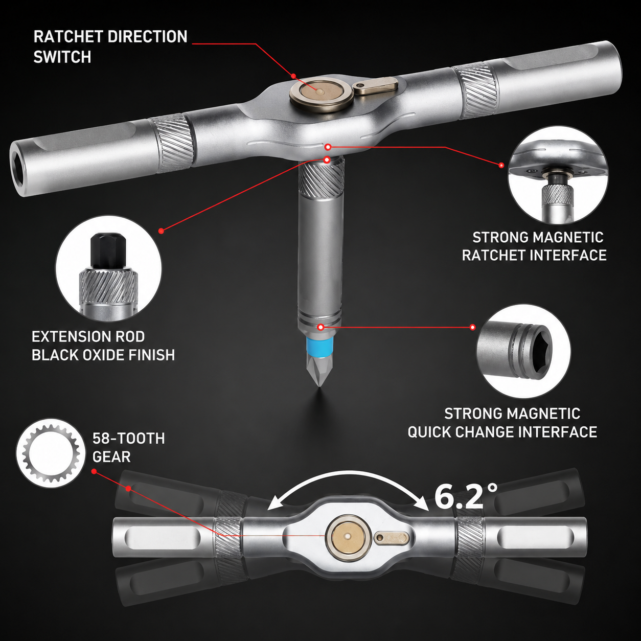 TorqueFlex Ratchet Driver Tool Kit