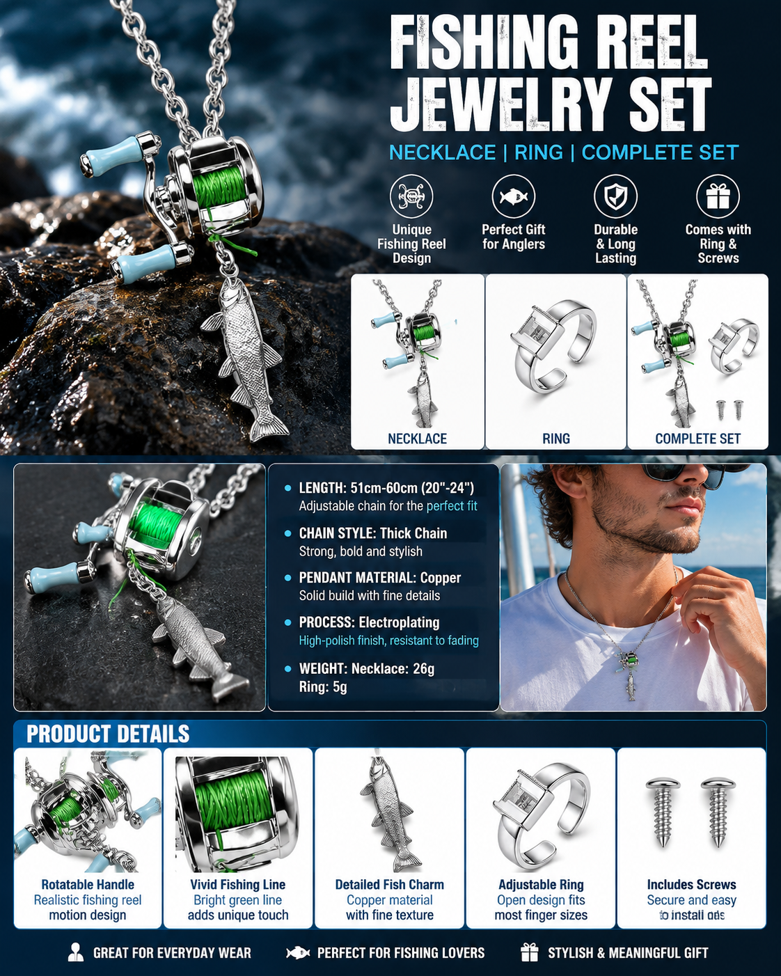ReelCatch Fishing Reel Jewelry