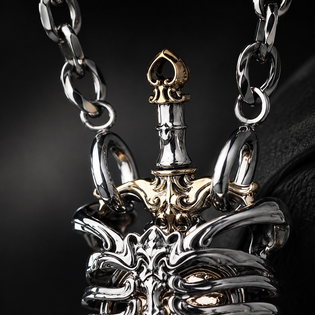Mechanical Ribcage Heart Pendant