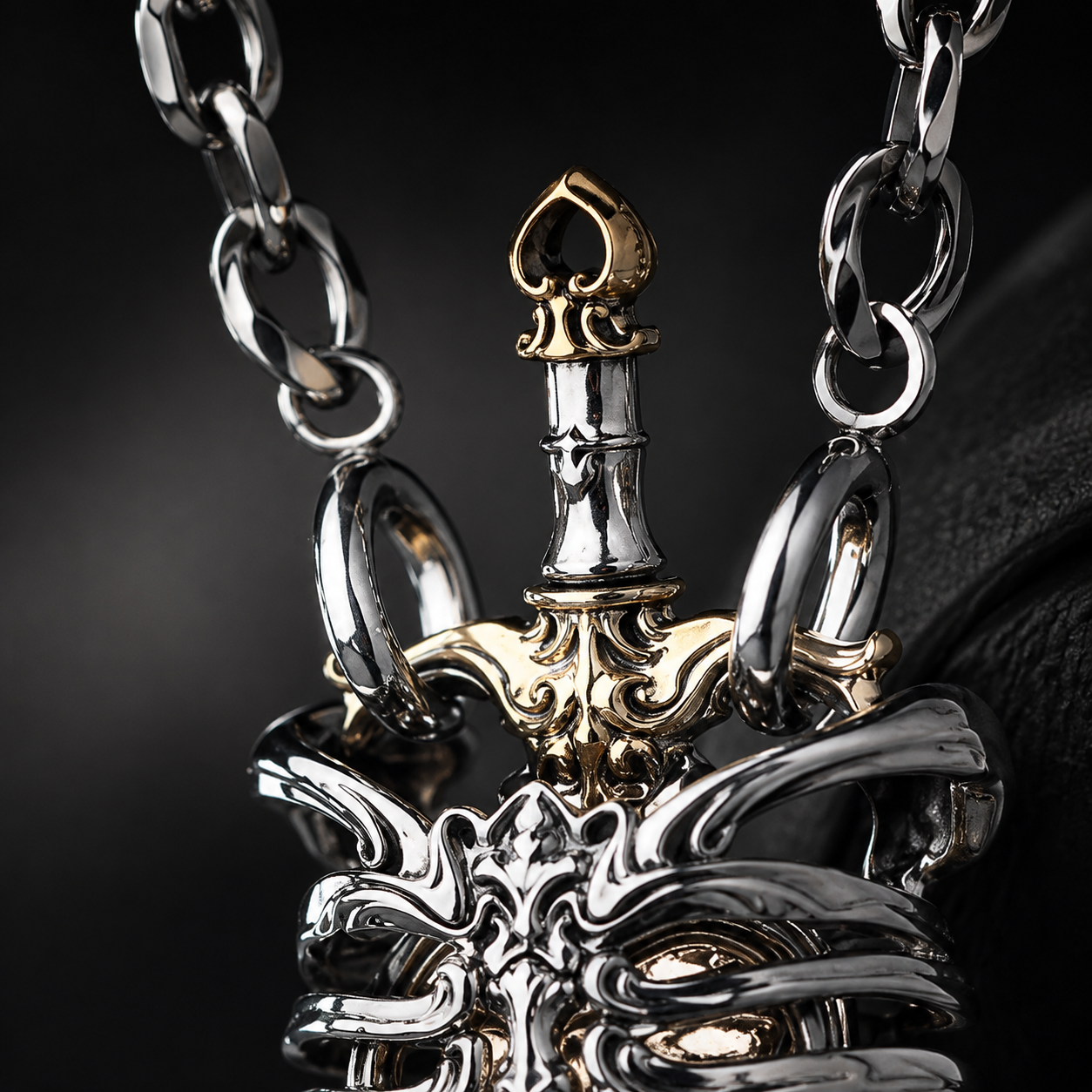 Mechanical Ribcage Heart Pendant