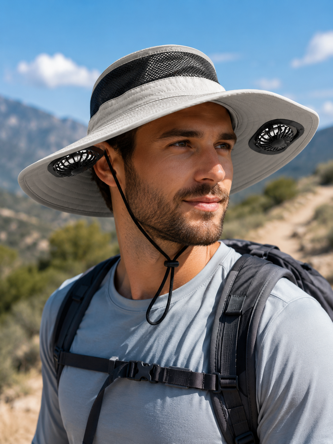 SolarBreeze Dual-Fan Sun Hat