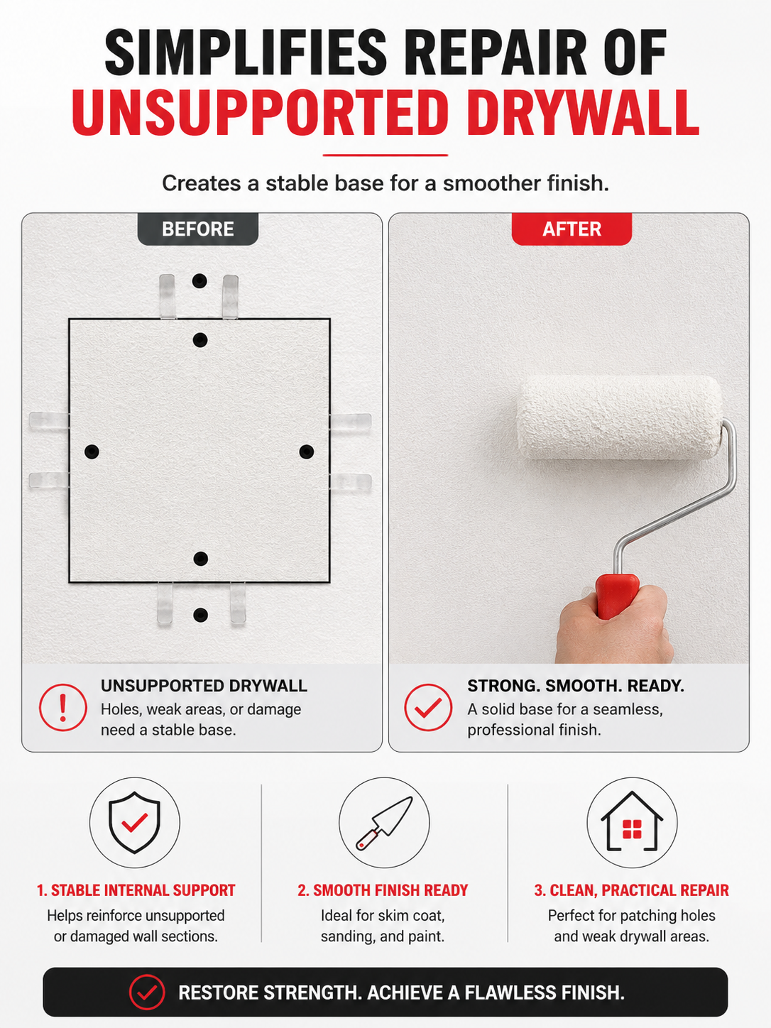 PatchLock Drywall Repair Clips