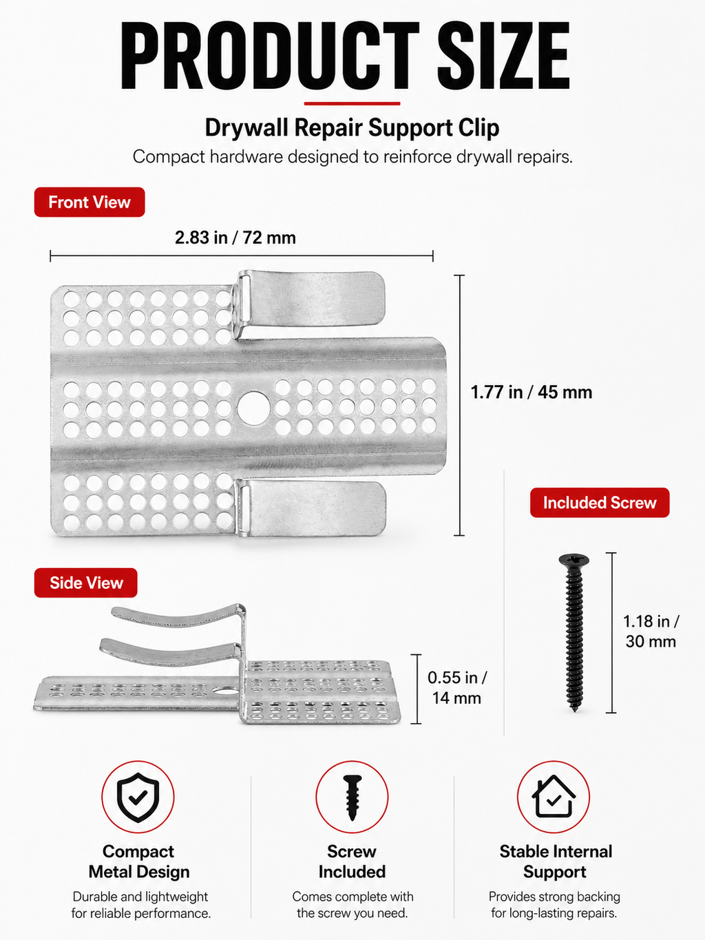 PatchLock Drywall Repair Clips