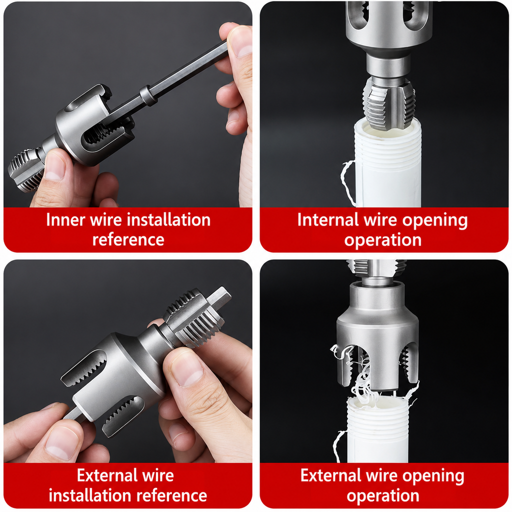 ThreadPro 2-in-1 Plastic Pipe Threading Tool
