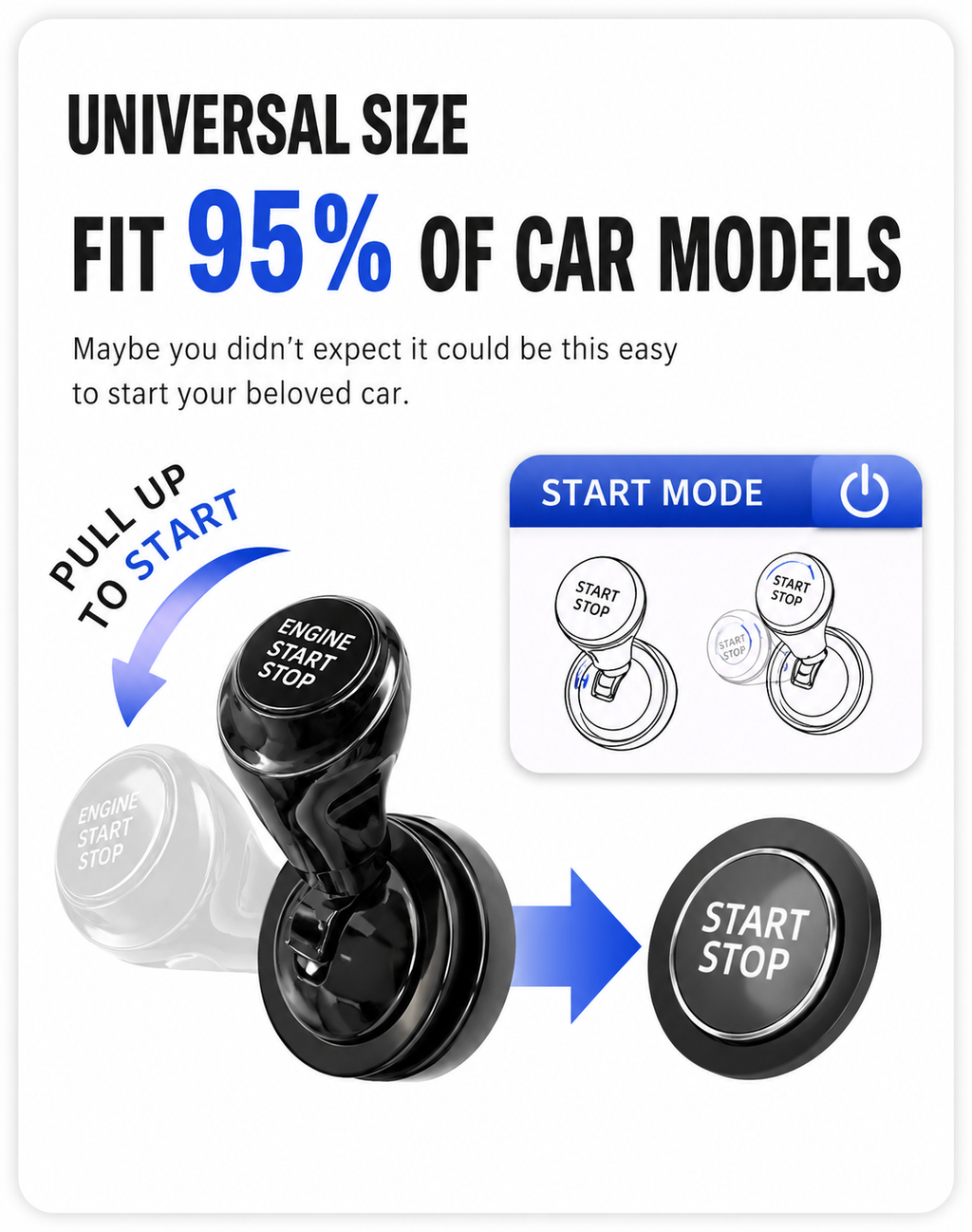 ShiftStart™ Car Engine Start Button Lever