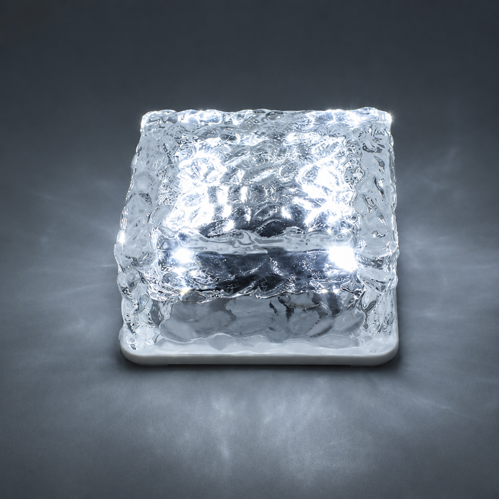 CrystalGlow Solar Ice Cube Garden Lights