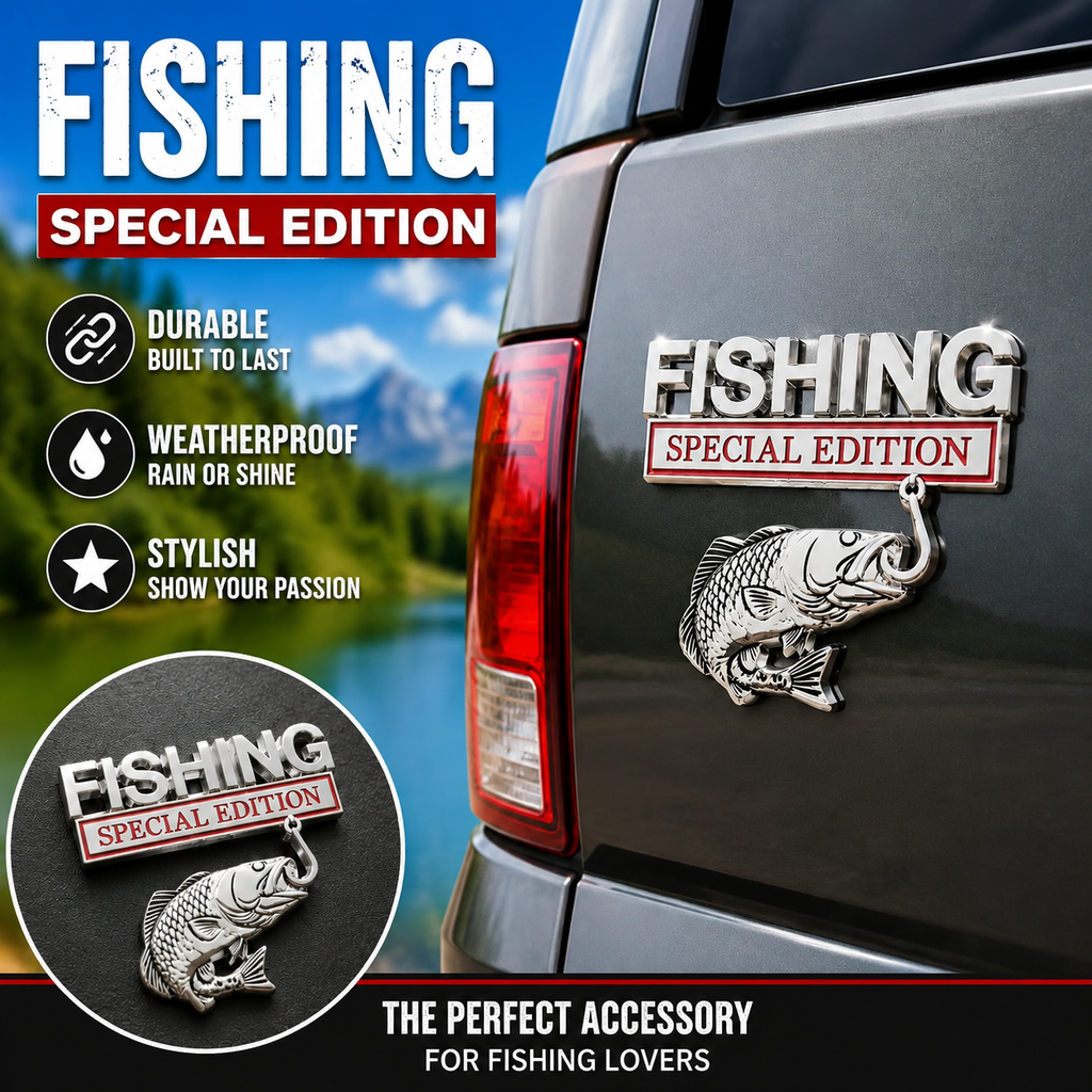 3D Fishing Special Edition Car Emblem