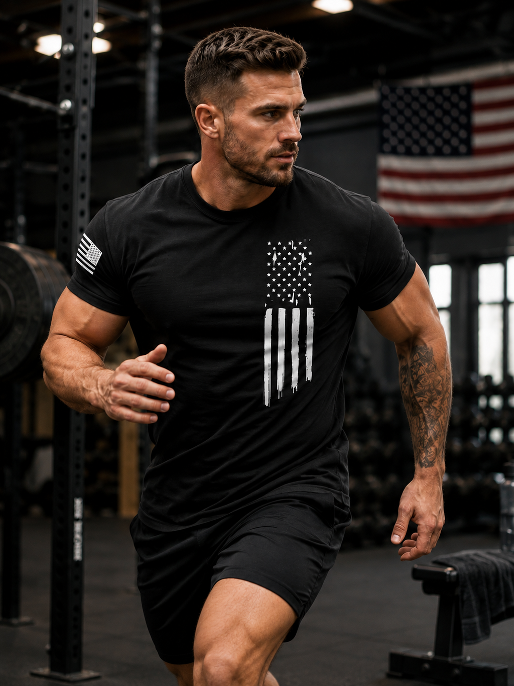 Mens Patriot Print Comfort Tee