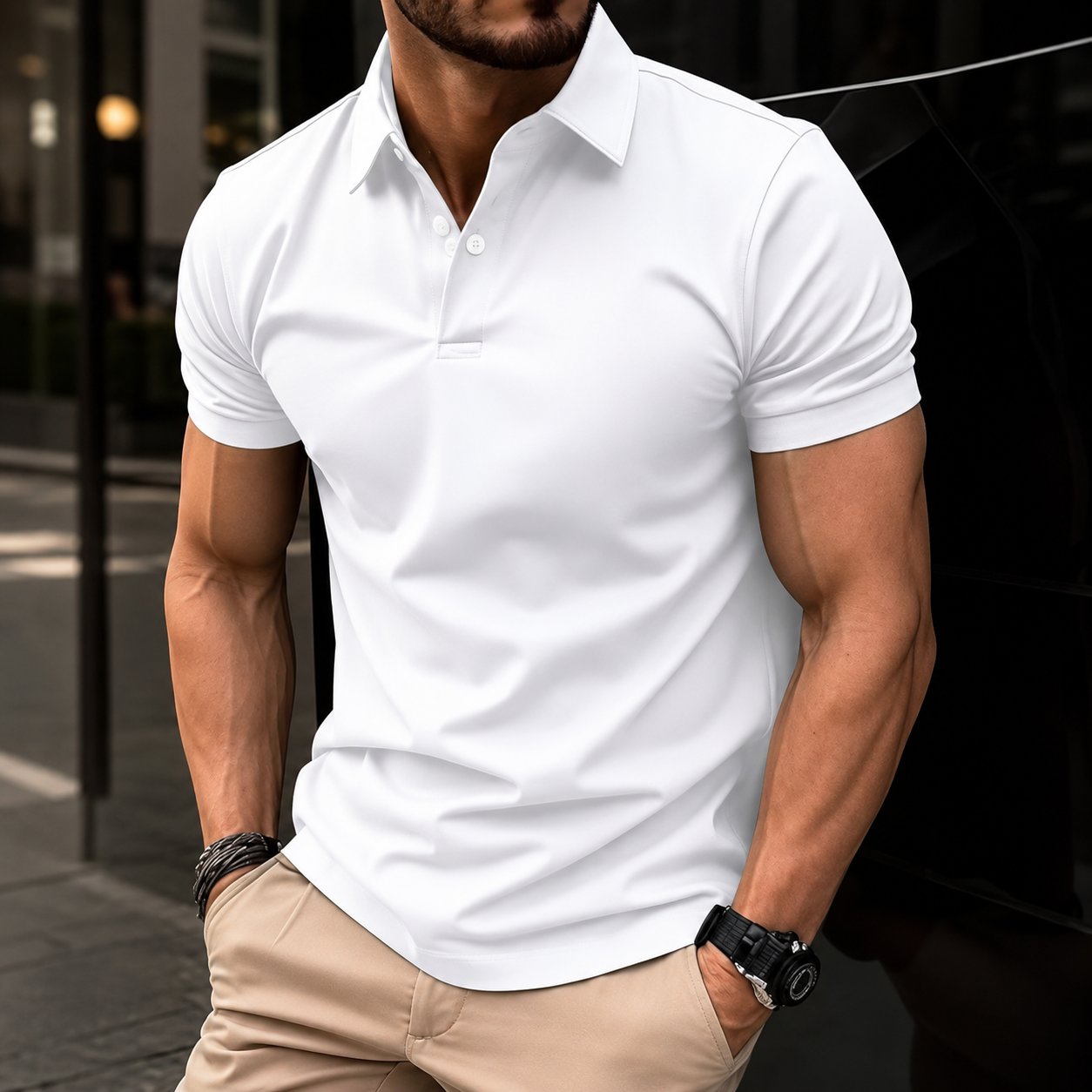 Mens PowerFit Polo for Night Out