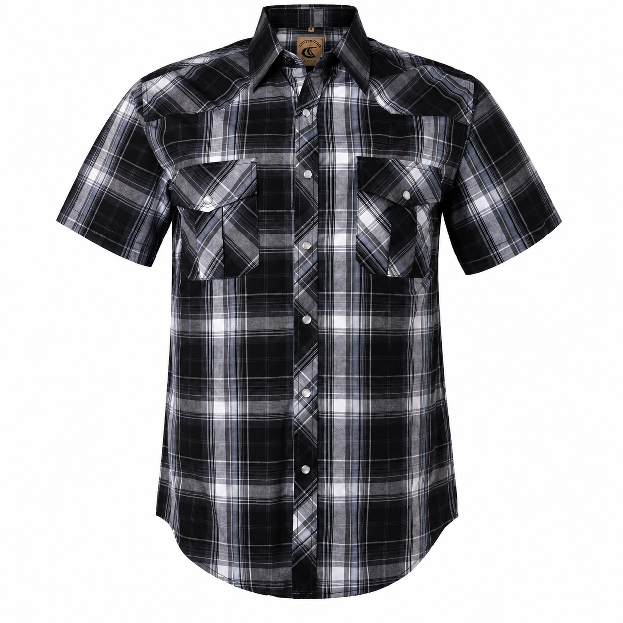 Mens Midnight Range Plaid Snap Shirt