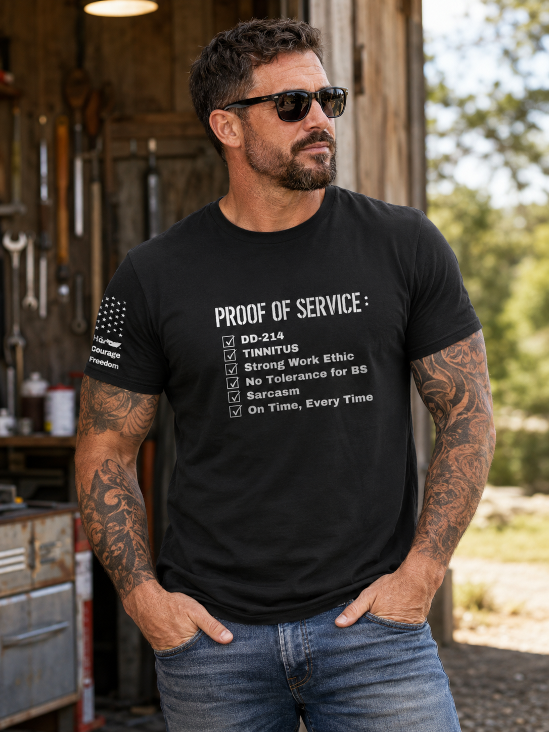 Mens Service-Proven Checklist Graphic Tee