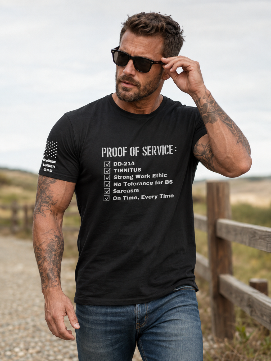 Mens Service-Proven Checklist Graphic Tee
