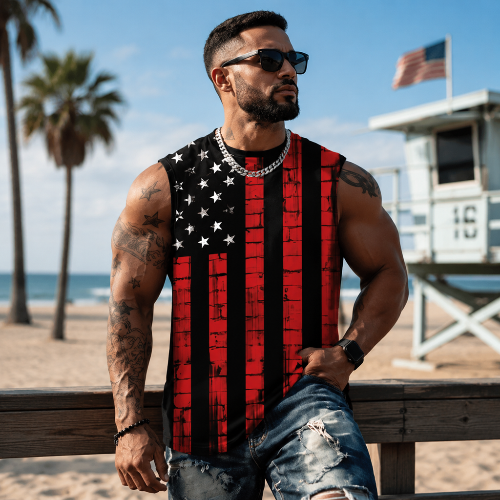 Mens Patriot Edge Muscle Tank