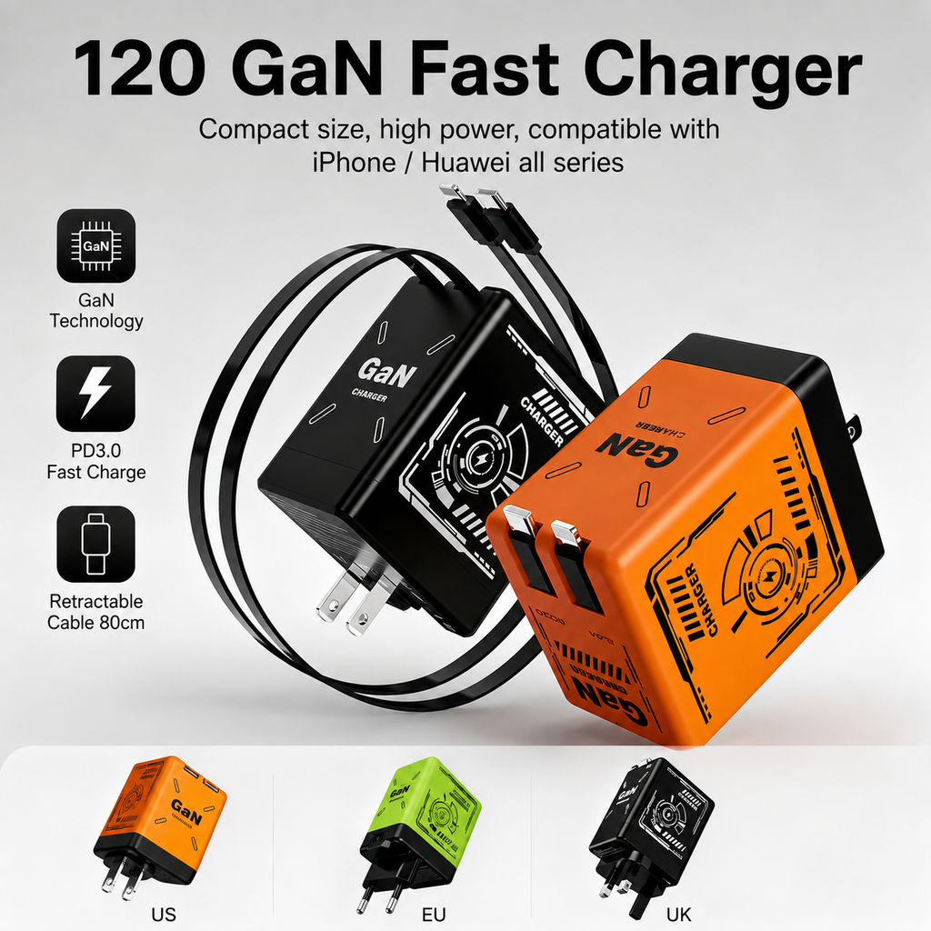 Retractable Multi-Device Wall Charger