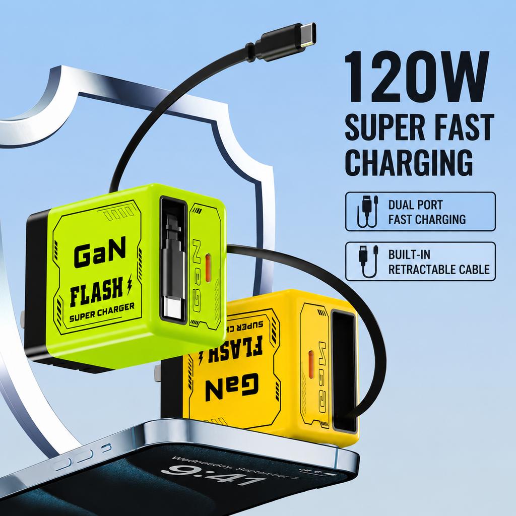 Retractable Multi-Device Wall Charger
