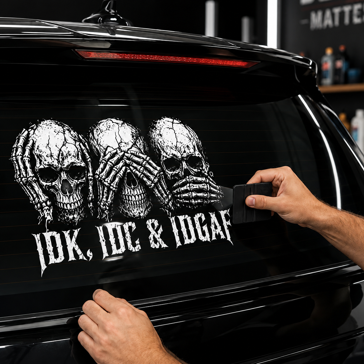 Skulls Rear Window Decal