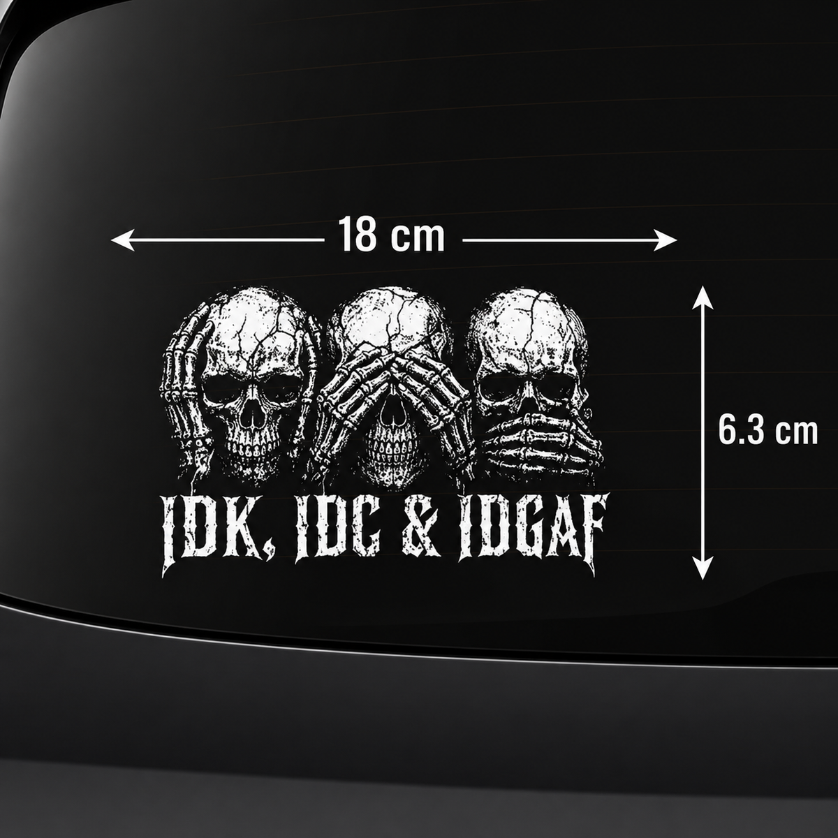 Skulls Rear Window Decal